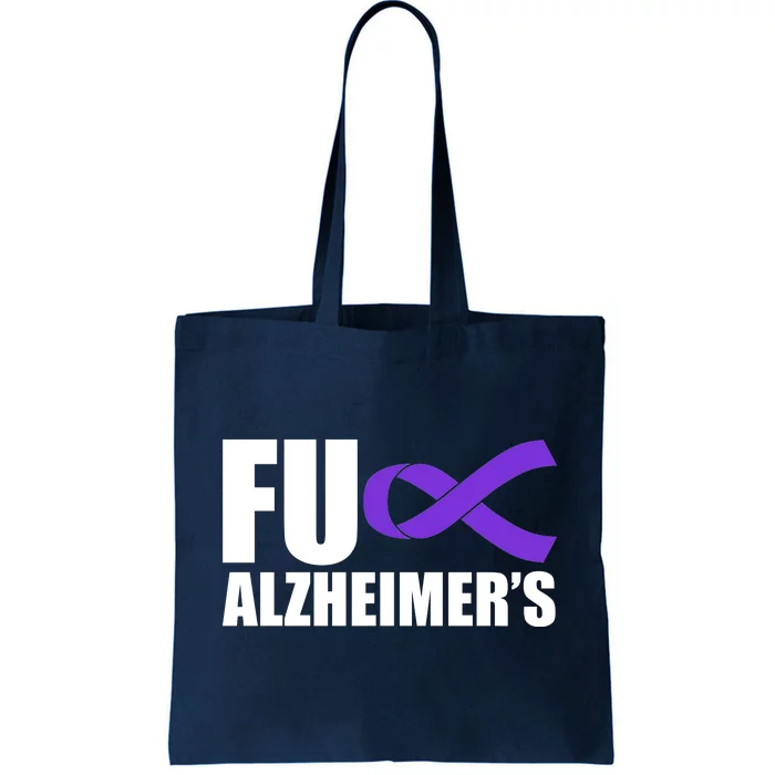 Fuck Alzheimer's Purple Ribbon Tote Bag