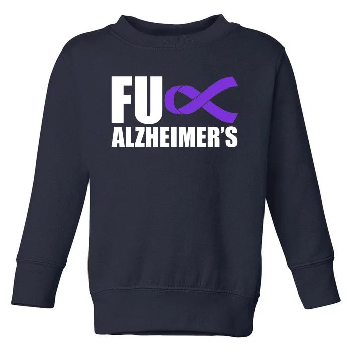 Fuck Alzheimer's Purple Ribbon Toddler Sweatshirt