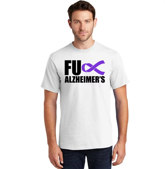 Fuck Alzheimer's Purple Ribbon Tall T-Shirt