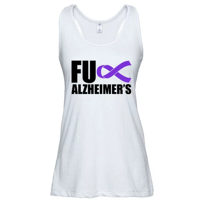 Fuck Alzheimer's Purple Ribbon Ladies Essential Flowy Tank