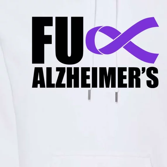 Fuck Alzheimer's Purple Ribbon Premium Hoodie