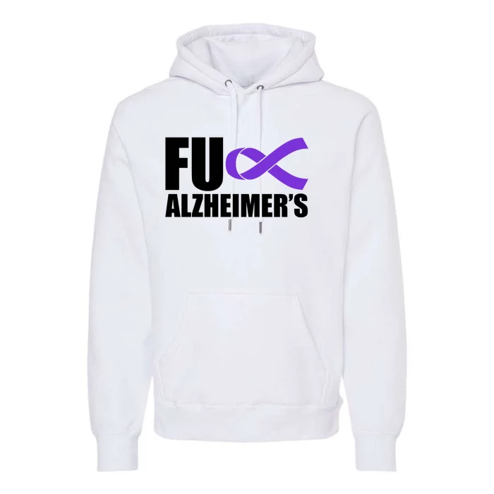 Fuck Alzheimer's Purple Ribbon Premium Hoodie