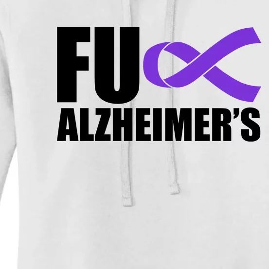 Fuck Alzheimer's Purple Ribbon Women's Pullover Hoodie