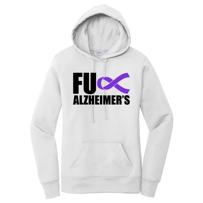 Fuck Alzheimer's Purple Ribbon Women's Pullover Hoodie