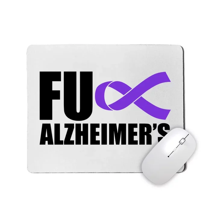 Fuck Alzheimer's Purple Ribbon Mousepad