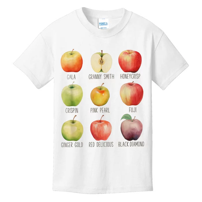 Fall Apple Picking Apple Orchard Boho Farm Fesh Kids T-Shirt