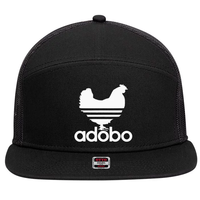 Filipino Adobo Philippines Chicken Farm Girl Women Gift 7 Panel Mesh Trucker Snapback Hat