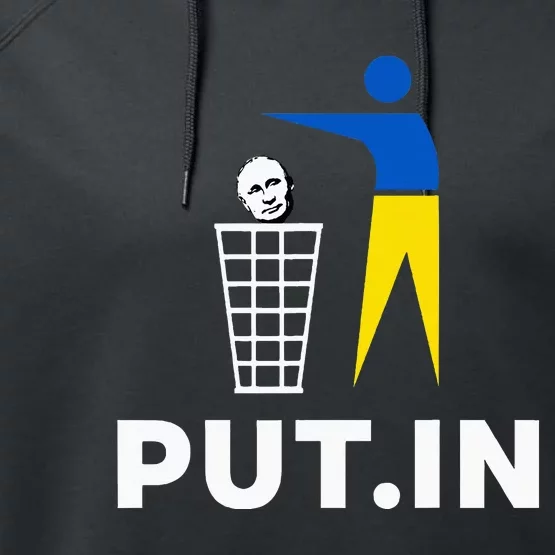 Funny Anti Putin Meme Put.In Support Ukraine Performance Fleece Hoodie