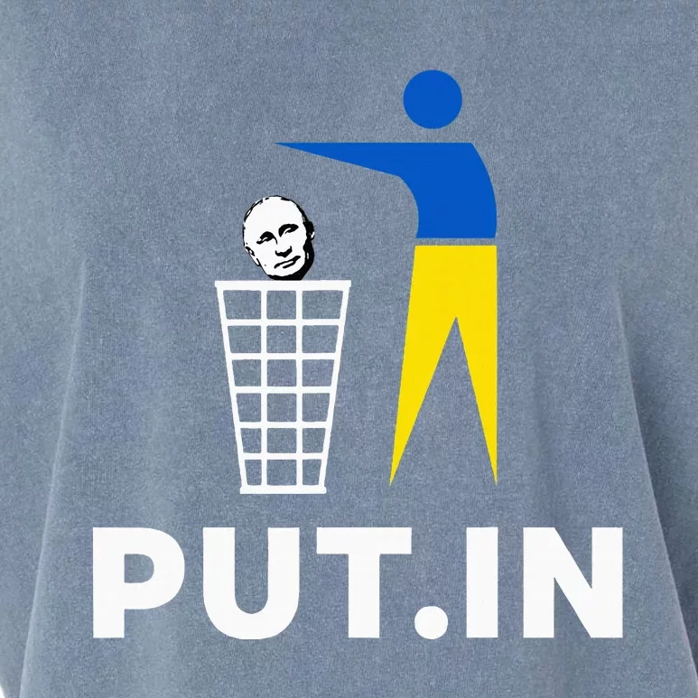 Funny Anti Putin Meme Put.In Support Ukraine Garment-Dyed Women's Muscle Tee