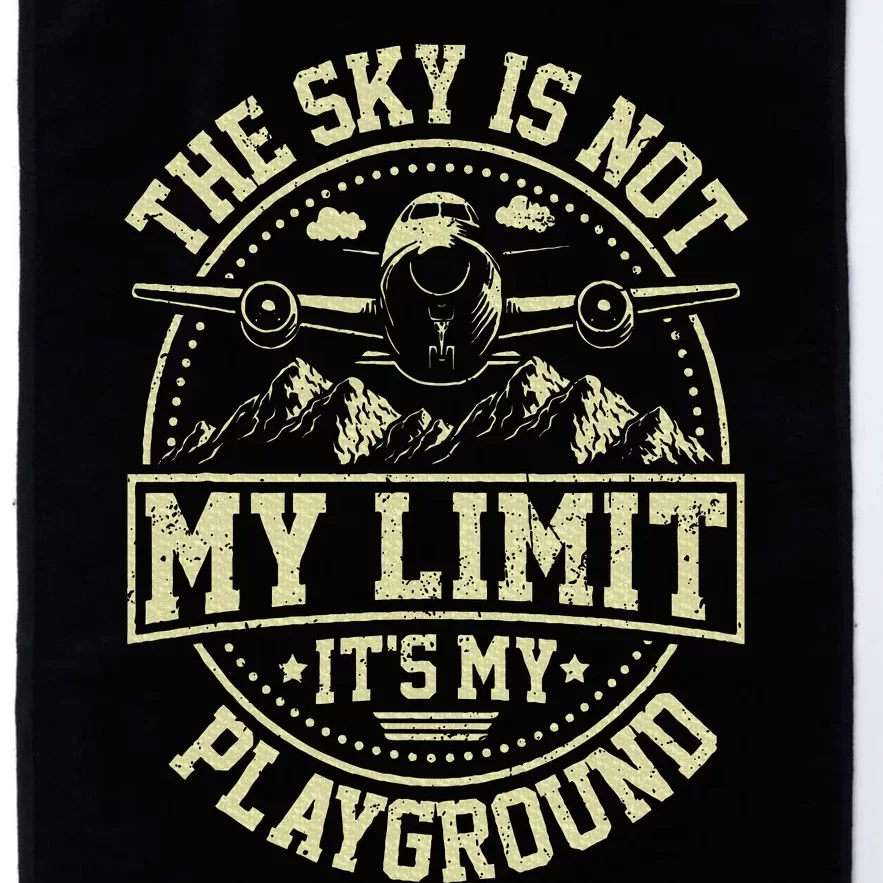 Funny Aviator Pilot Airplane Plane Aviation Platinum Collection Golf Towel