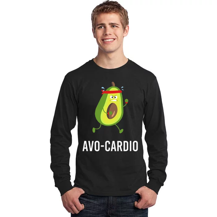 Funny Avocardio Pun Workout Running Avocado Tall Long Sleeve T-Shirt