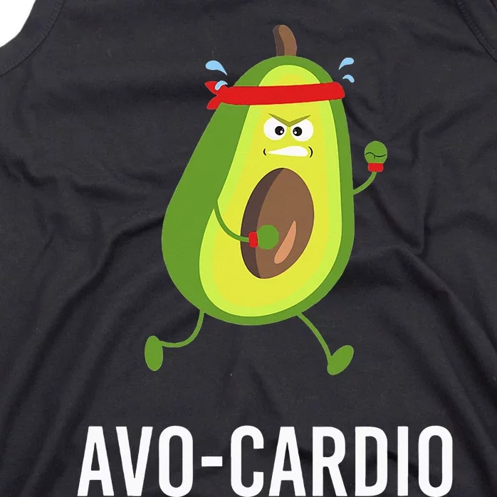 Funny Avocardio Pun Workout Running Avocado Tank Top