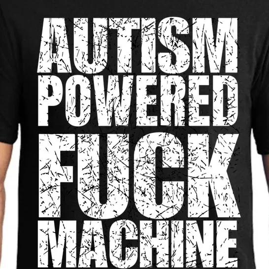 Funny Autism Powered Fck Machine Autism Quote RizzEm Gift Pajama Set