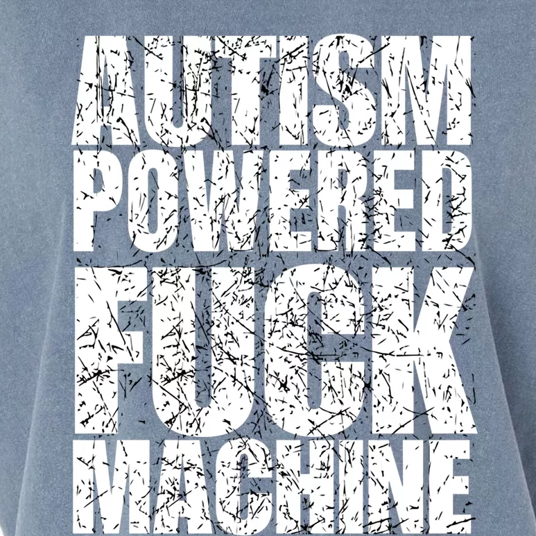 Funny Autism Powered Fck Machine Autism Quote RizzEm Gift Garment-Dyed Women's Muscle Tee