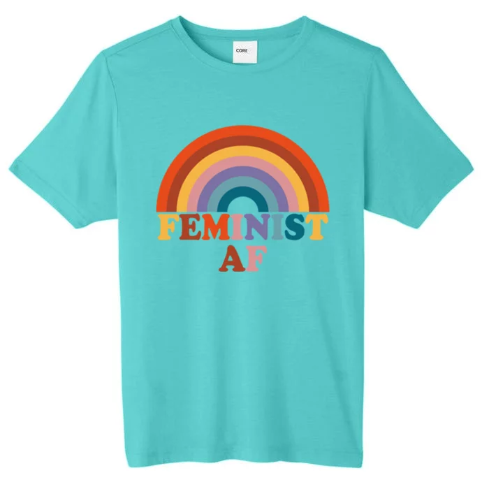 Feminist Af Pocket Vintage Rainbow Empowert Feminism Meaningful Gift ChromaSoft Performance T-Shirt