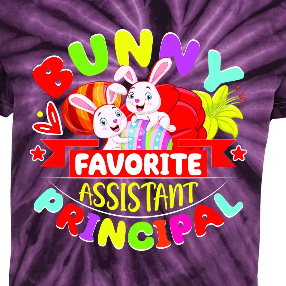 Favorite Assistant Principal Easter Bunny Kids Tie-Dye T-Shirt