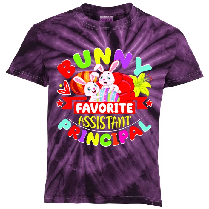 Favorite Assistant Principal Easter Bunny Kids Tie-Dye T-Shirt