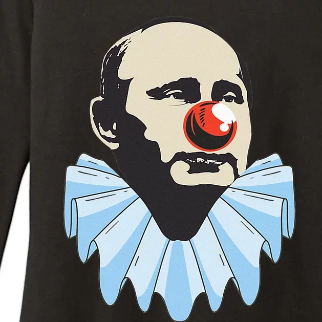 Funny Anti Putin Clown Gift Womens CVC Long Sleeve Shirt