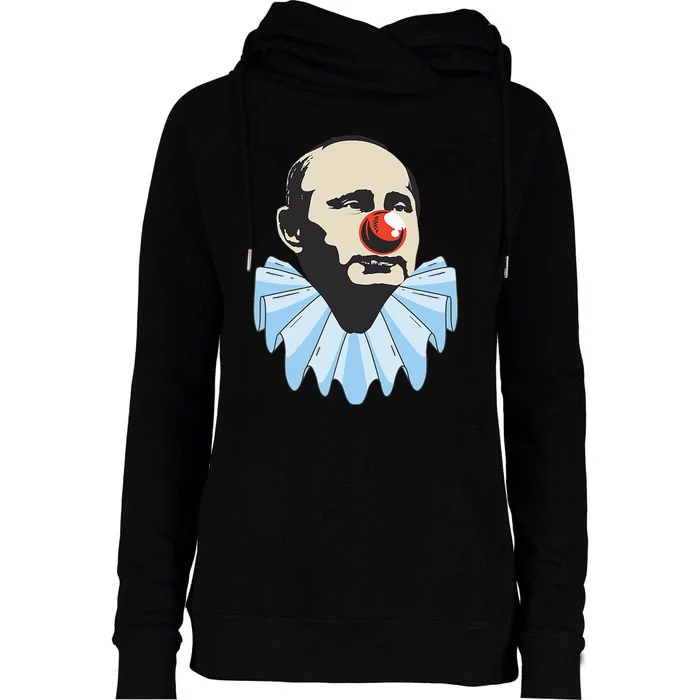 Funny Anti Putin Clown Gift Womens Funnel Neck Pullover Hood