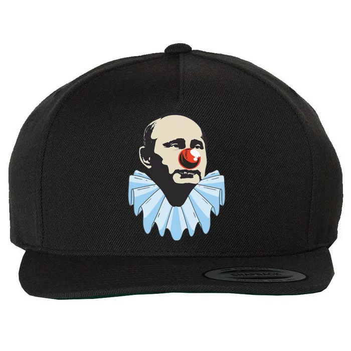 Funny Anti Putin Clown Gift Wool Snapback Cap