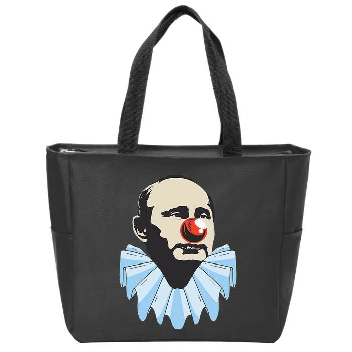 Funny Anti Putin Clown Gift Zip Tote Bag