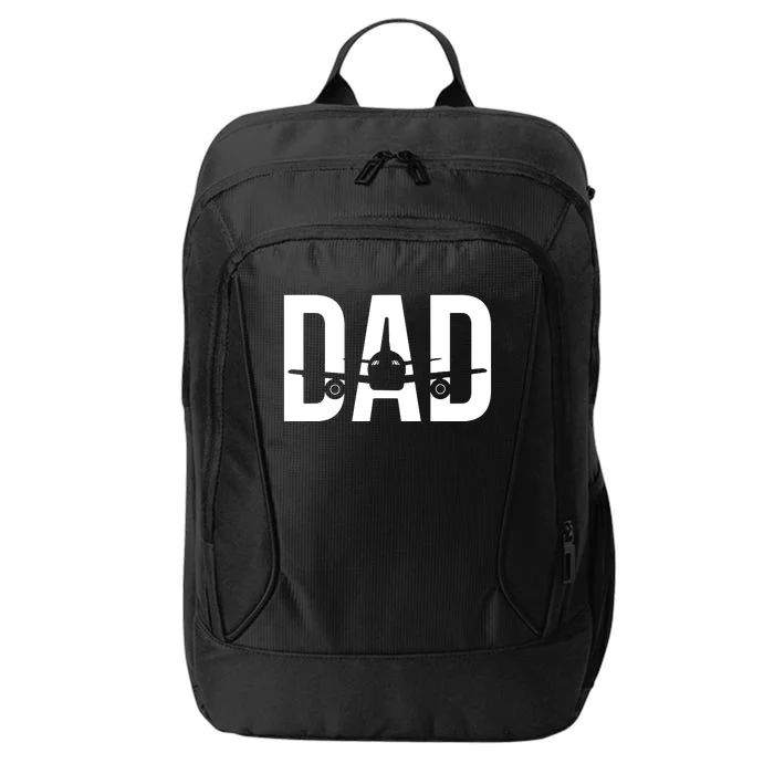 Funny Airplane Pilot Dad Aviation Lover Gift Dad Pilot City Backpack