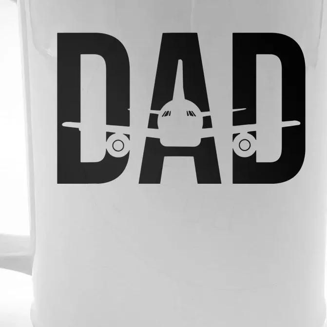 Funny Airplane Pilot Dad Aviation Lover Gift Dad Pilot Front & Back Beer Stein