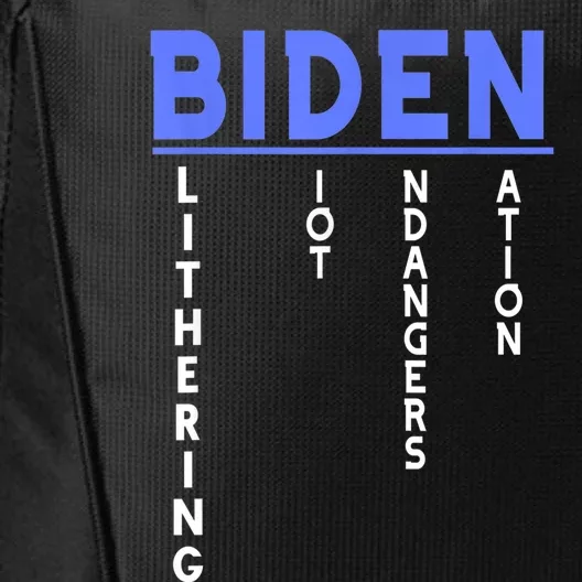 Funny Anti President Joe Biden Idiot, Democratic Republican City Backpack