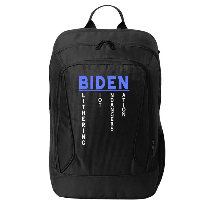 Funny Anti President Joe Biden Idiot, Democratic Republican City Backpack