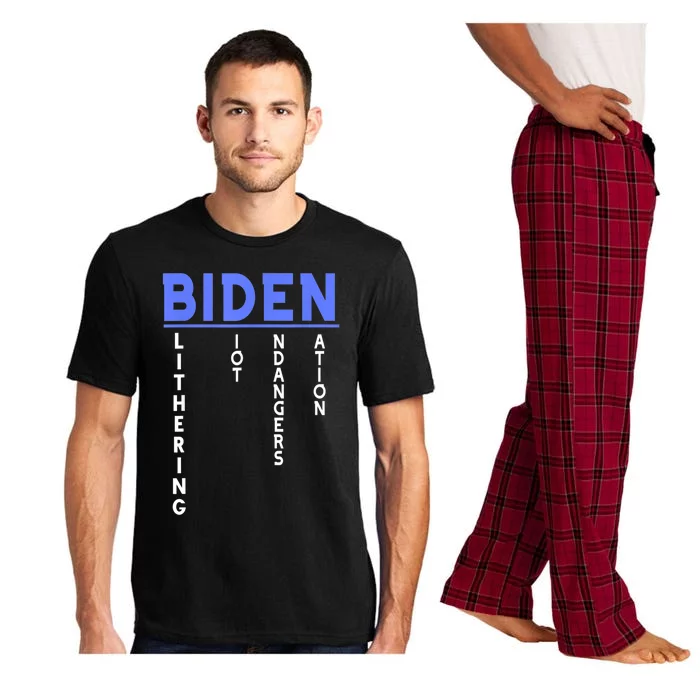 Funny Anti President Joe Biden Idiot, Democratic Republican Pajama Set