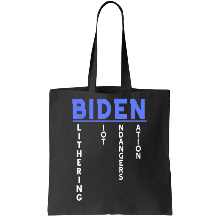 Funny Anti President Joe Biden Idiot, Democratic Republican Tote Bag