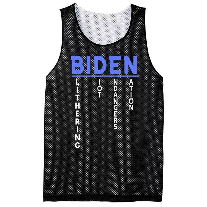 Funny Anti President Joe Biden Idiot, Democratic Republican Mesh Reversible Basketball Jersey Tank