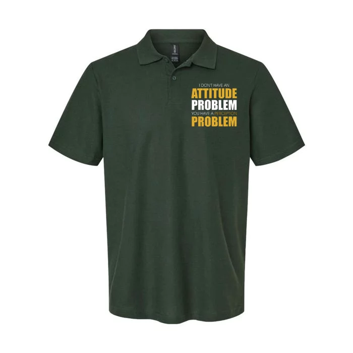 Funny Attitude Perception Problem Softstyle Adult Sport Polo