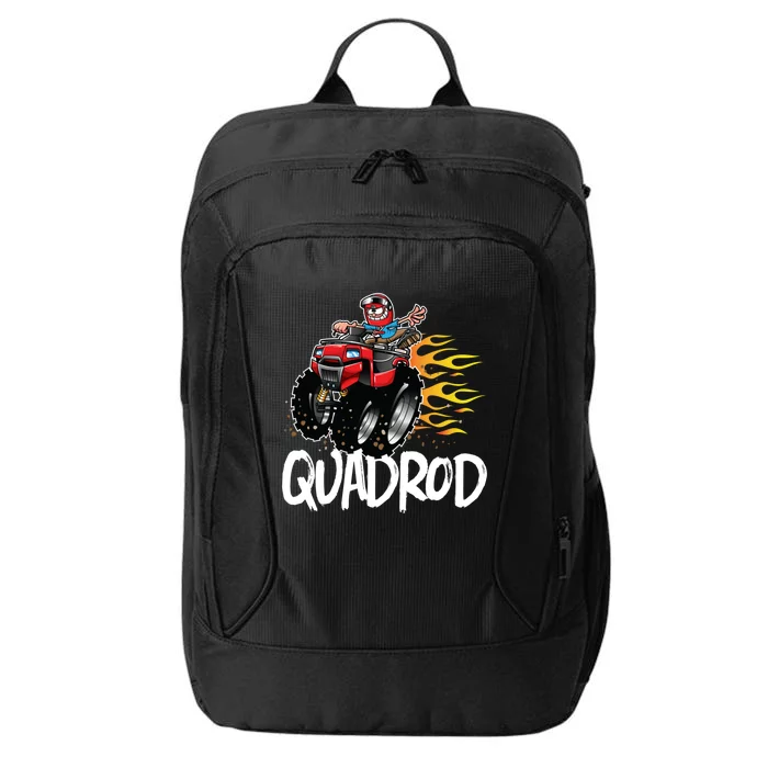 Funny Atv Quad Rod Hot Rod Four Wheeler Gift City Backpack