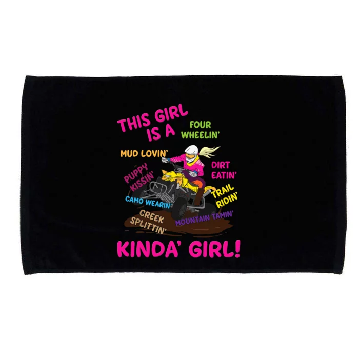 Funny ATV Quad Biking Saying ATV Girl Four Wheeler Girls Microfiber Hand Towel