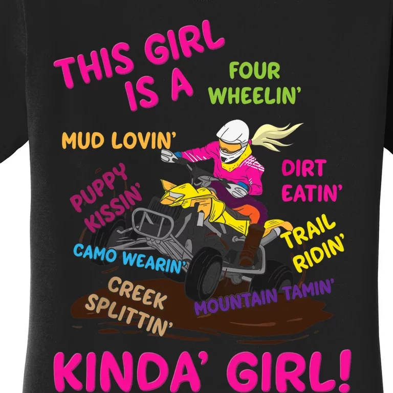 Funny ATV Quad Biking Saying ATV Girl Four Wheeler Girls Women's T-Shirt