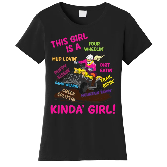 Funny ATV Quad Biking Saying ATV Girl Four Wheeler Girls Women's T-Shirt