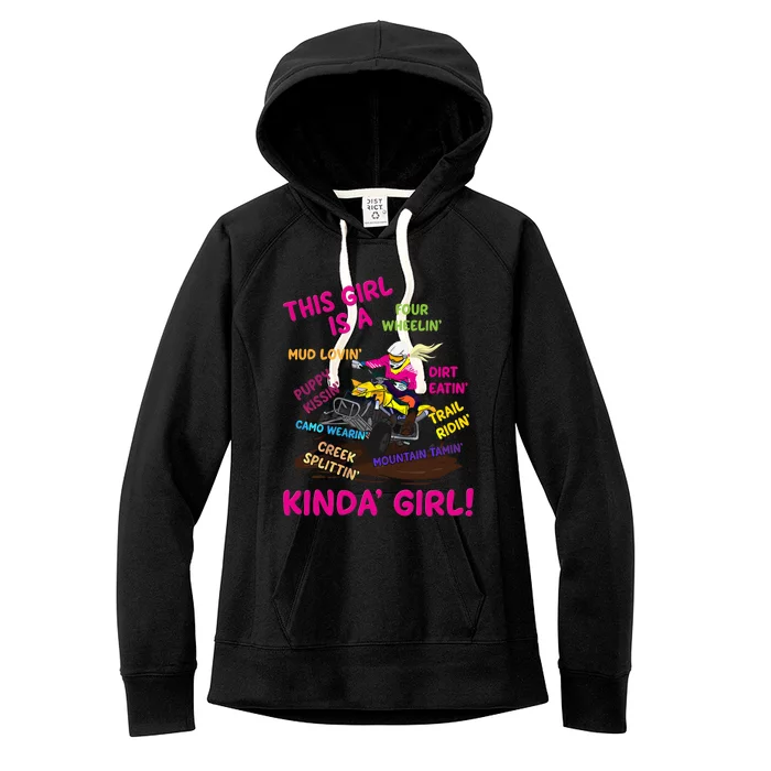 Funny Atv Quad Biking Saying Gift Atv Gift Four Wheeler Gift Women's Fleece Hoodie