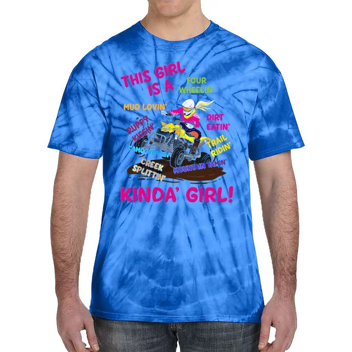 Funny Atv Quad Biking Saying Gift Atv Gift Four Wheeler Gift Tie-Dye T-Shirt