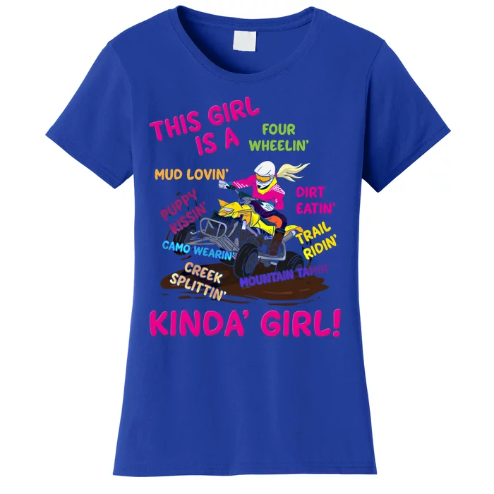 Funny Atv Quad Biking Saying Gift Atv Gift Four Wheeler Gift Women's T-Shirt