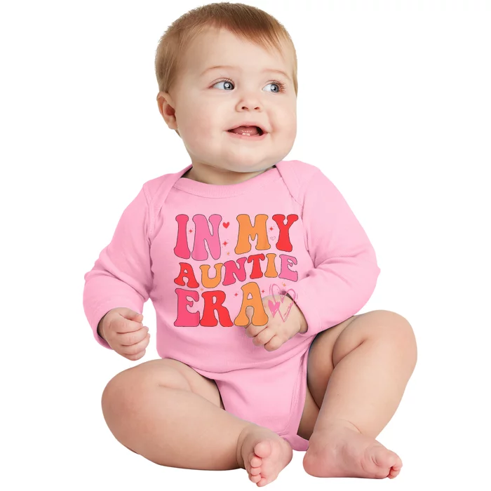 Funny Aunt Quote In My Auntie Era Niece Nephew Matching Cool Baby Long Sleeve Bodysuit