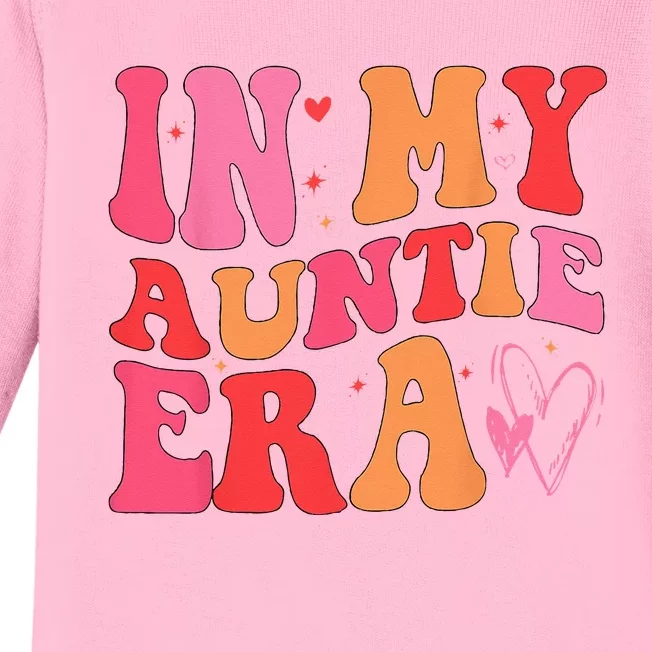 Funny Aunt Quote In My Auntie Era Niece Nephew Matching Cool Baby Long Sleeve Bodysuit