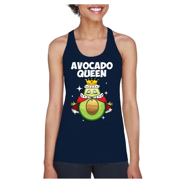 Funny Avocado Queen Gift For Girl Women Cool Avocado Lover Women's Racerback Tank