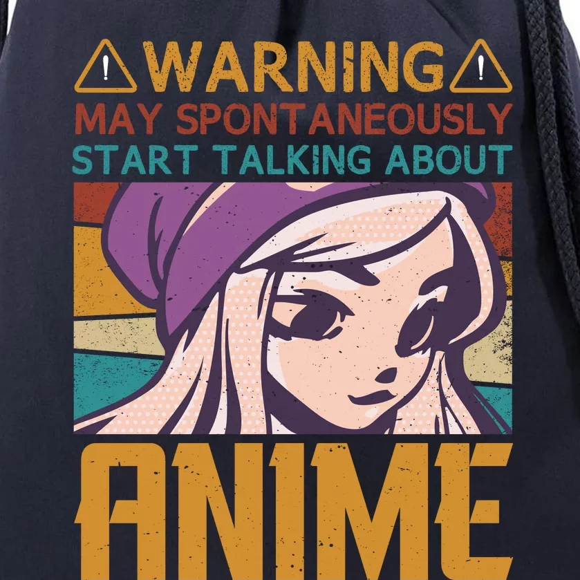 Funny Anime Quote Funny Sayings Anime Girl Quotes Retro Quote Drawstring Bag