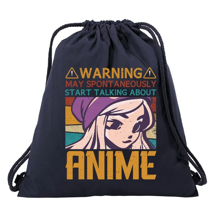 Funny Anime Quote Funny Sayings Anime Girl Quotes Retro Quote Drawstring Bag