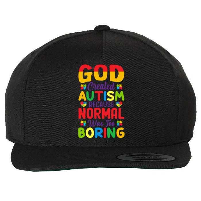 Funny Autism Quotes Motivational Autism Slogans Autism Awareness Puzzle Pieces Wool Snapback Cap