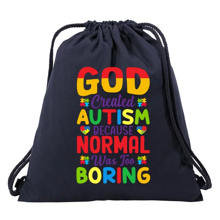 Funny Autism Quotes Motivational Autism Slogans Autism Awareness Puzzle Pieces Drawstring Bag