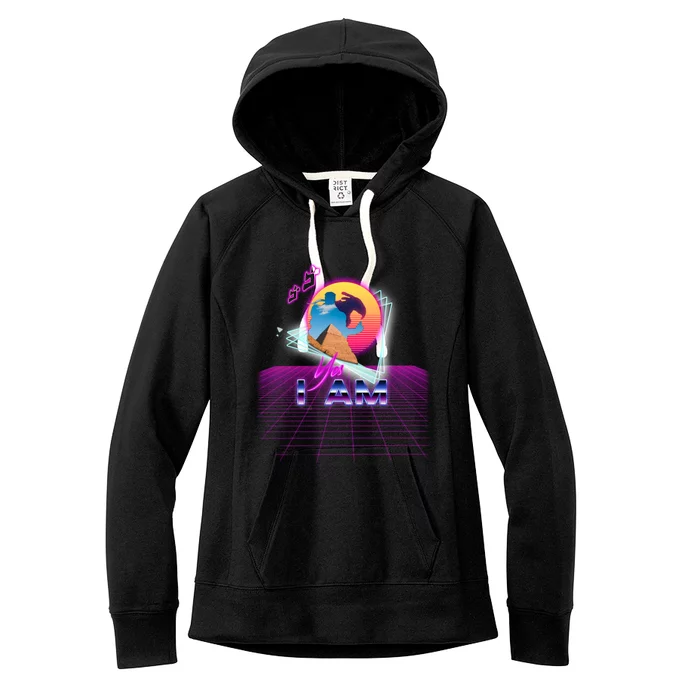 Funny Aesthetic Retro Vaporwave Synthwave Avdol Yes I Am Meme Quote Women's Fleece Hoodie