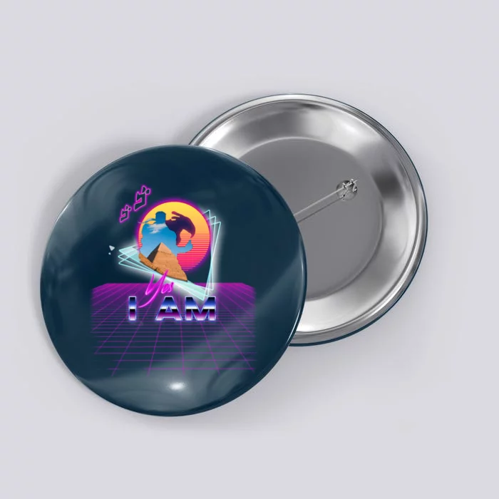 Funny Aesthetic Retro Vaporwave Synthwave Avdol Yes I Am Meme Quote Button