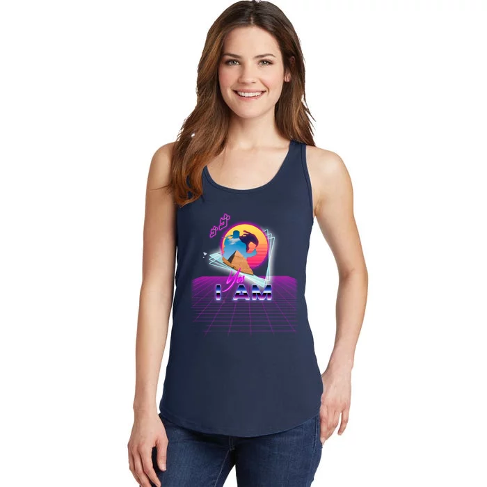 Funny Aesthetic Retro Vaporwave Synthwave Avdol Yes I Am Meme Quote Ladies Essential Tank